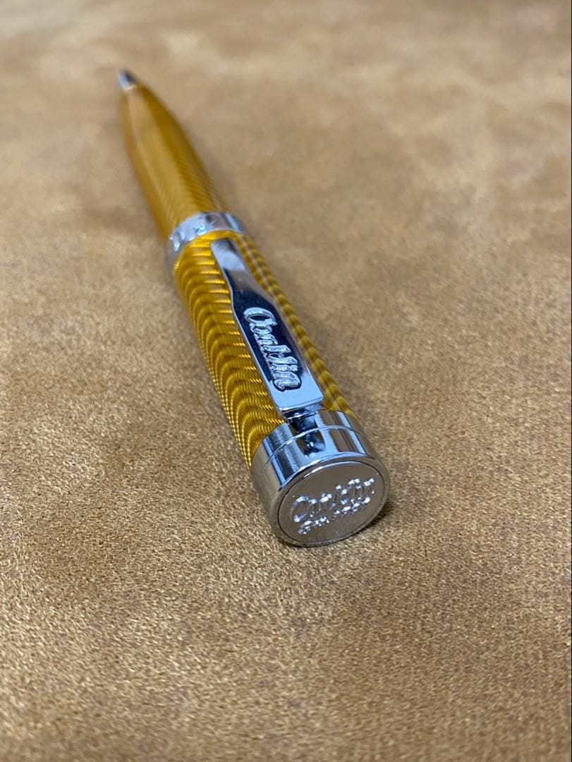 Conklin コンクリン　ヘリンボーン シグネチャー ボールペン イエロー