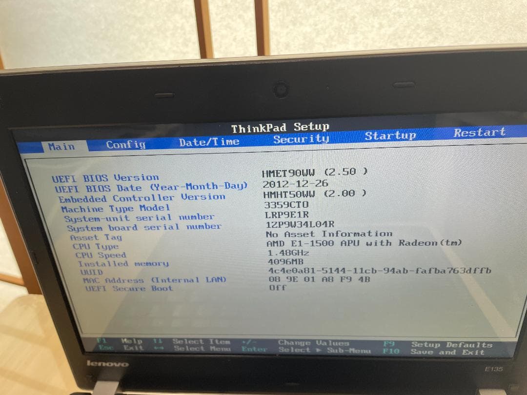 【動作OK】ThinkPad E435 & E135(USキーボード)2台セット