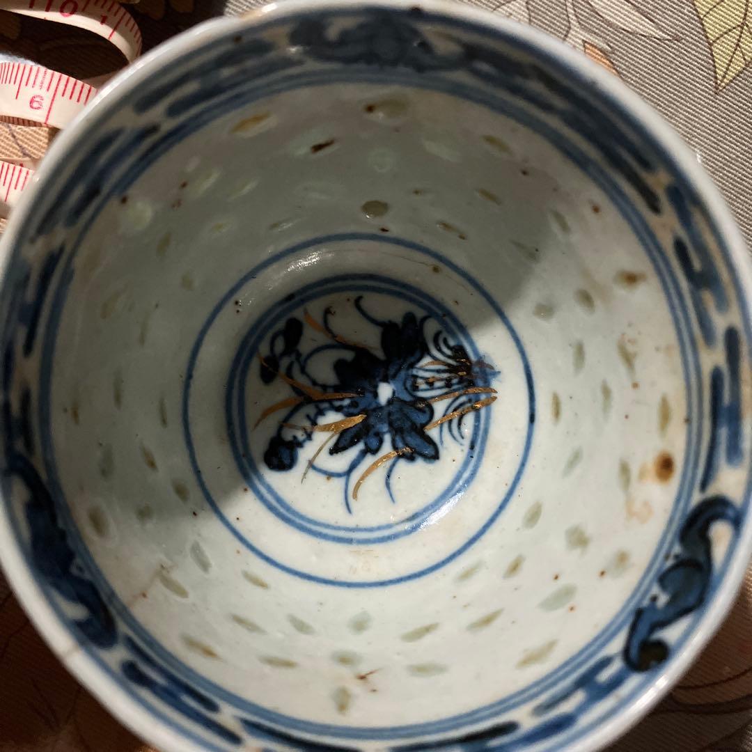 Q 骨董　金継ぎ　九谷焼　湯飲み　五個セット