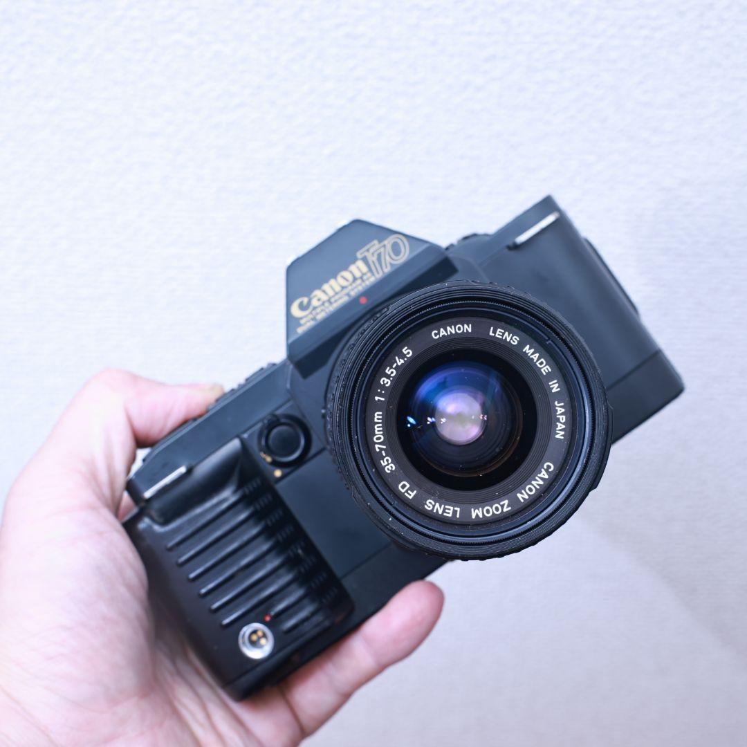 フィルムカメラ Canon T70 レンズ2本 フィルム電池付き