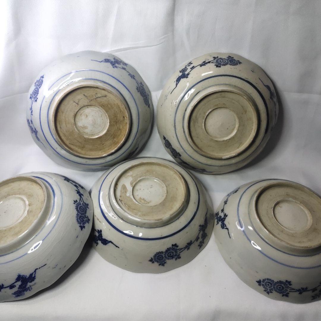 古伊万里焼 染付 膾皿 なます皿 十二時辰 明治骨董 旧家蔵出し 未使用美品
