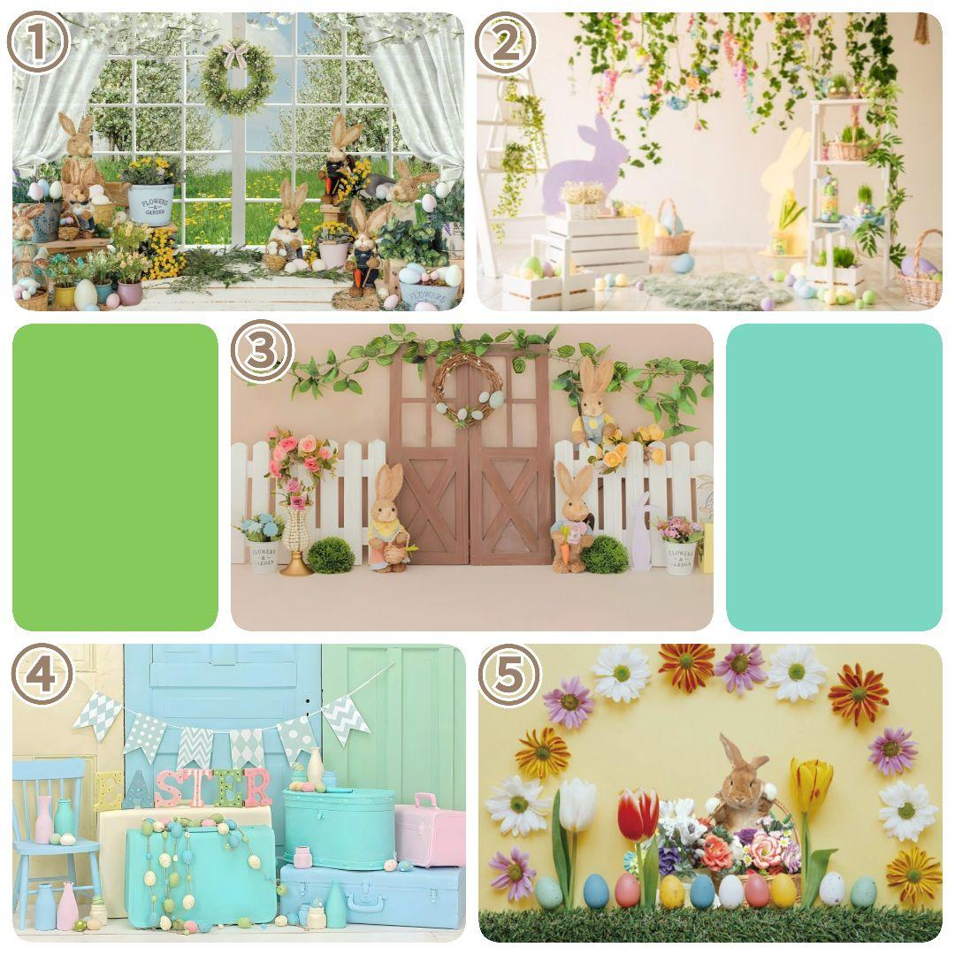 背景布×5+1　ペット撮影用フォトブース　トリミングチョーカー販売中　イースター