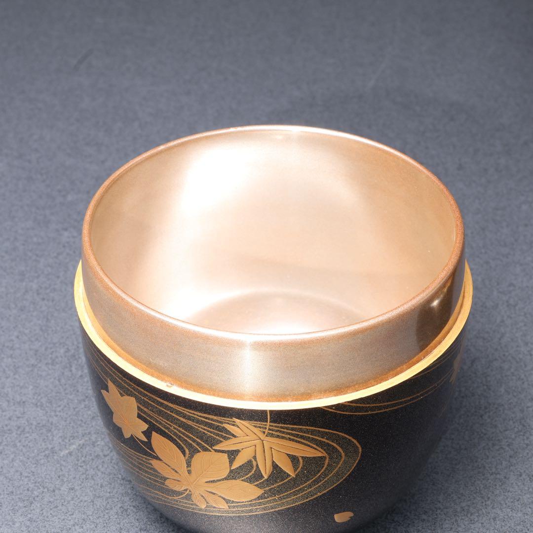 棗　立田川　桜と紅葉　流水　一后一兆　共箱　共布　R1692