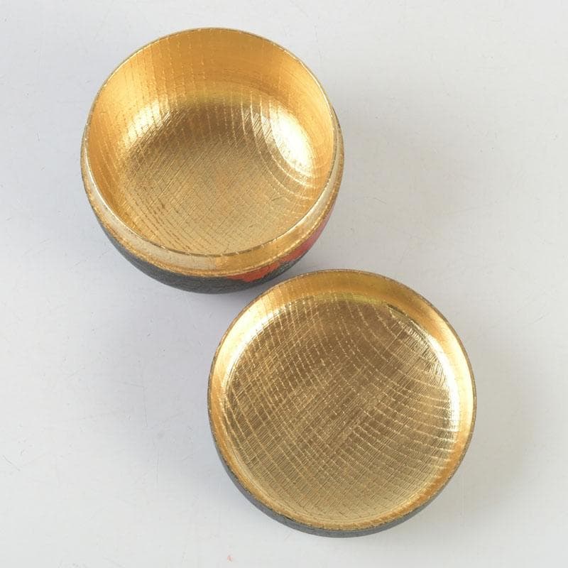 茶道具　塗師　泉帆作　菊桐文　寿輪棗　共箱　V　A71