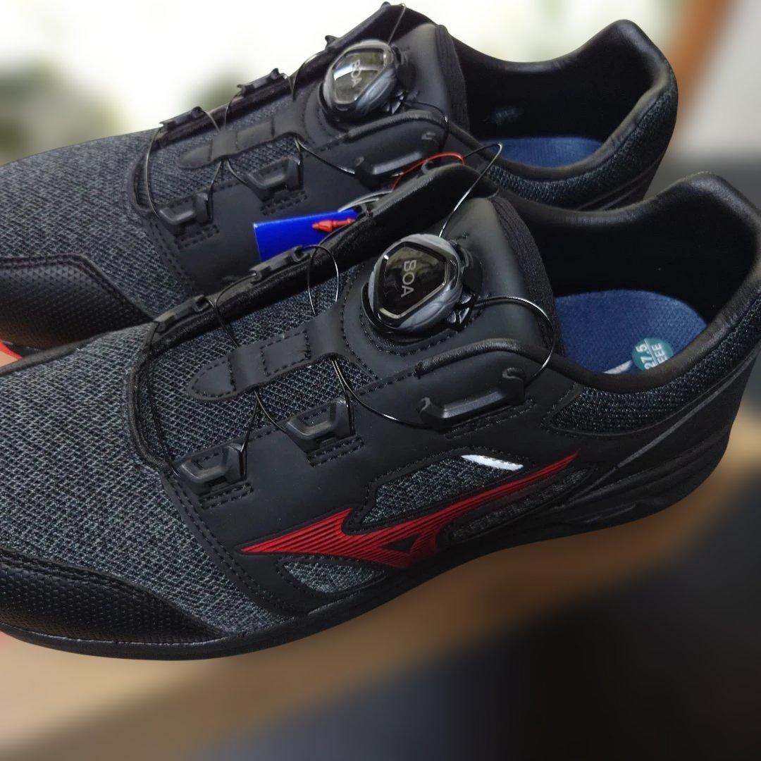 Mizuno BOA安全靴 27.5cm ミズノ　ブラック/レッド