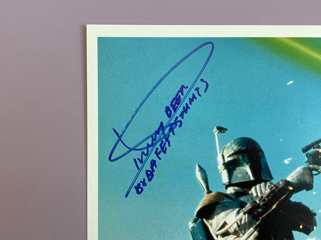 スターウォーズ　直筆サイン　ボバ・フェット　スタント　ディッキー・ビアー氏