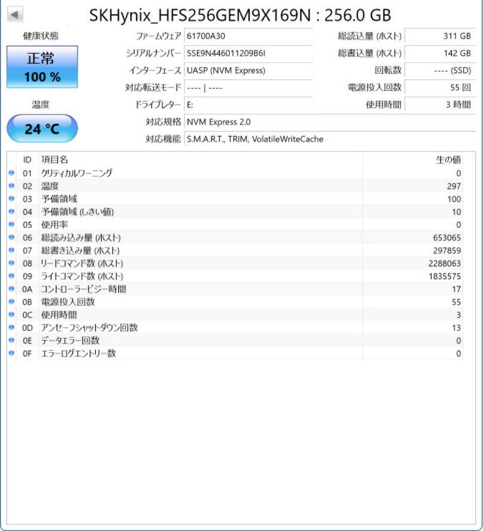 新同 SK hynix 256GB Gen4x4 NVMe M.2 PVC10