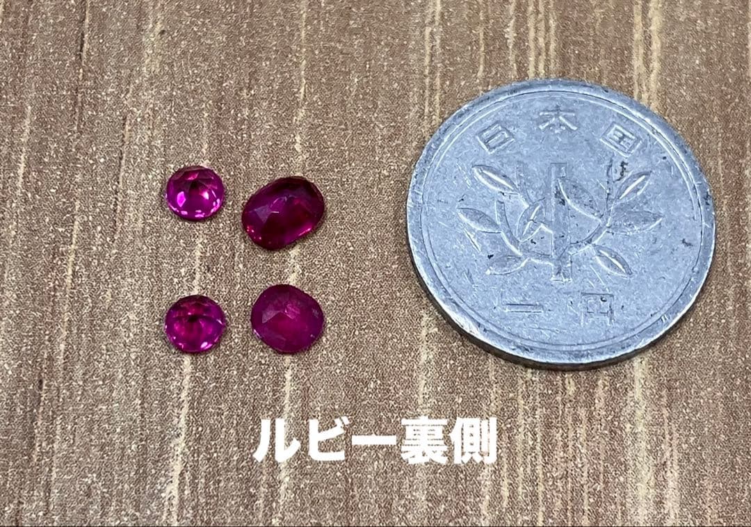 アンティーク ジュエリーボックス ルビー ルース4石付き