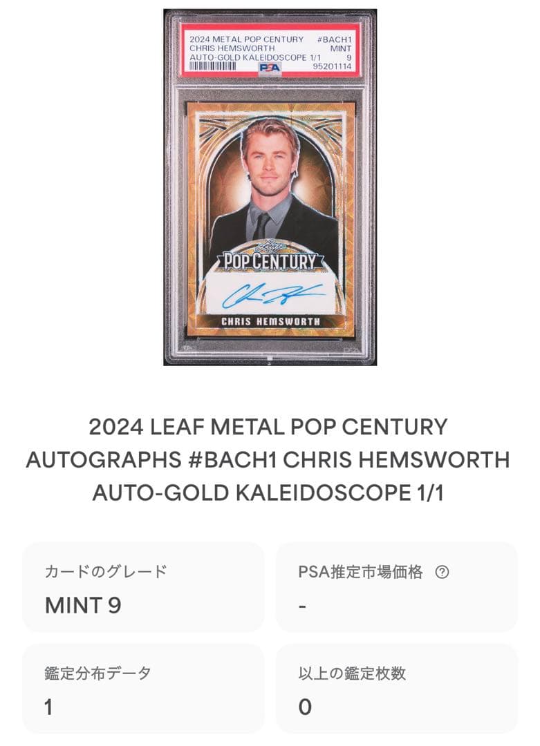 Leaf l Pop Century クリスヘムズワース 1/1