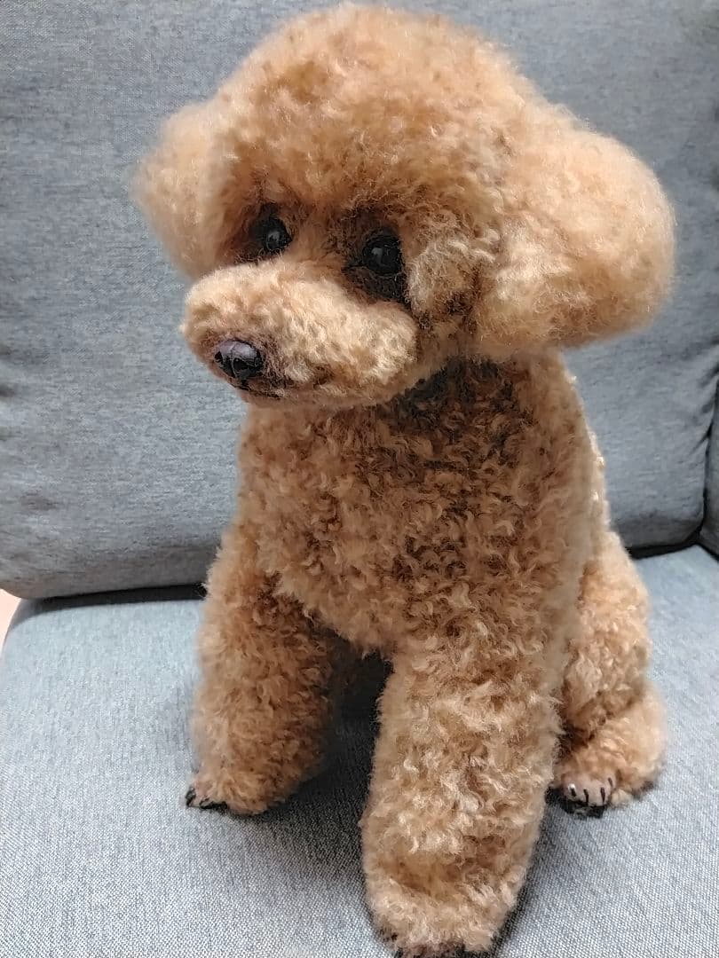 羊毛フェルトオーダー確認用。トイプードルレッドちゃん♡実物大。