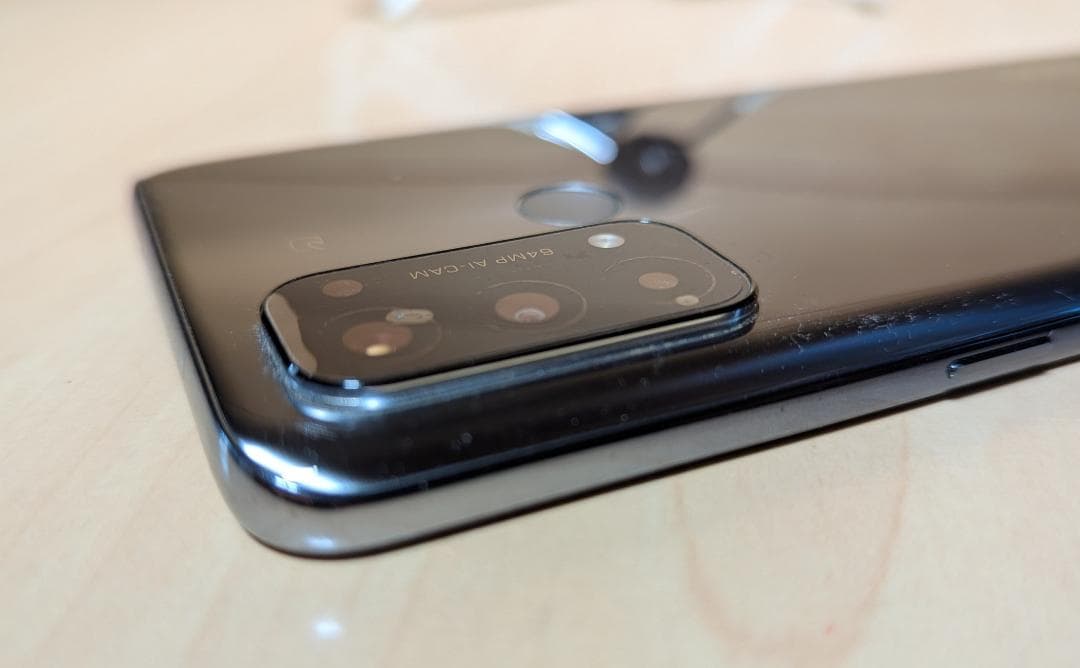 適品中古　OPPO Reno5 A シルバーブラック 充電器・ケース付き