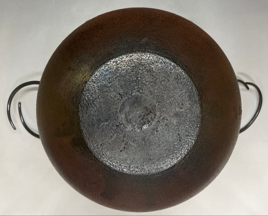 人間国宝　高橋敬典　阿弥陀釜　茶釜　釜釻　共箱　C 702