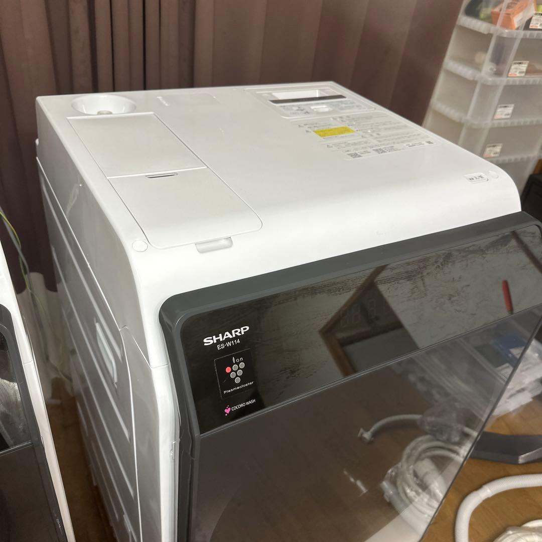 シャープ　ES-W114-SL 2023年購入　分解清掃済み　ドラム式洗濯乾燥機