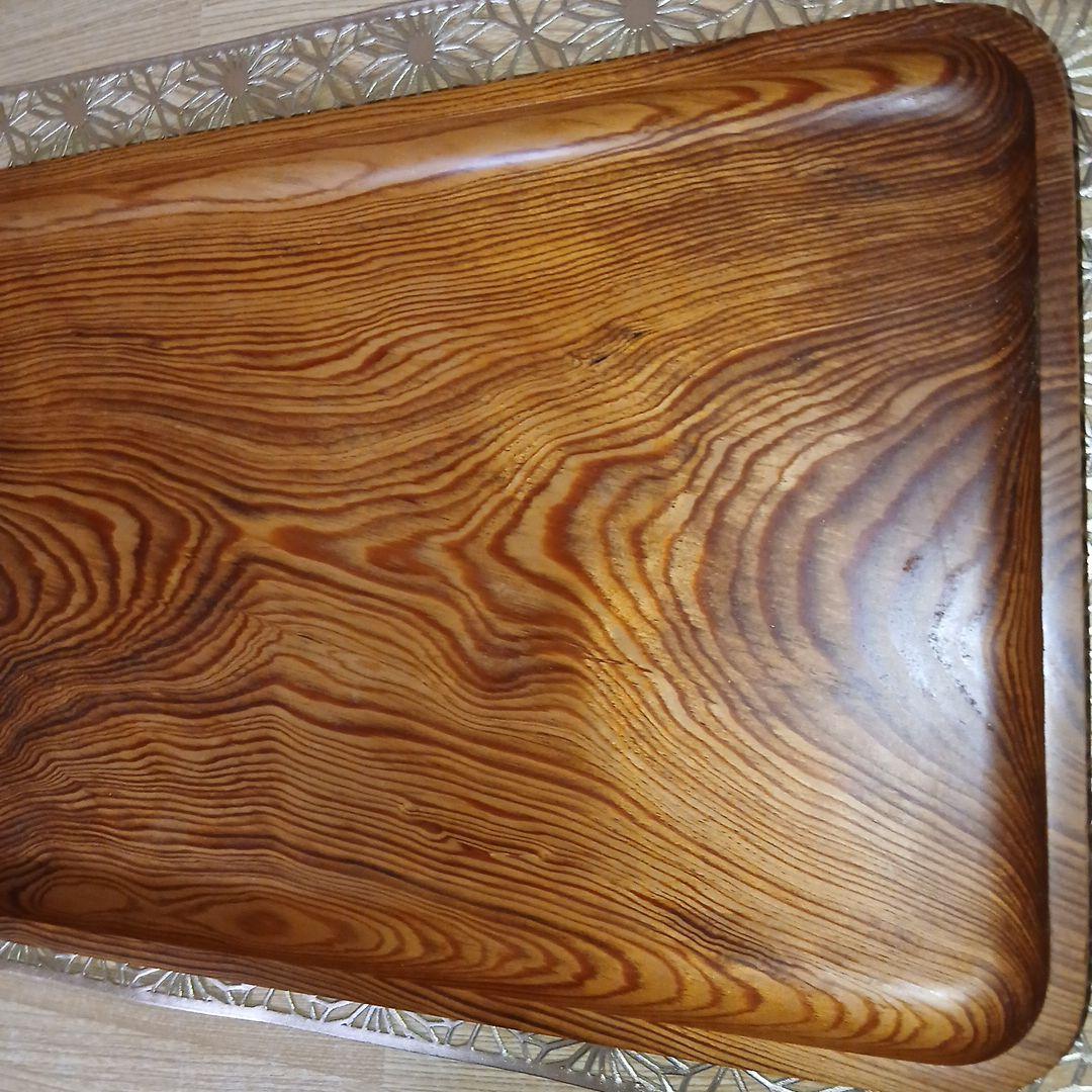 【新品/未使用保管品】肥松(国産天然木)　長盆