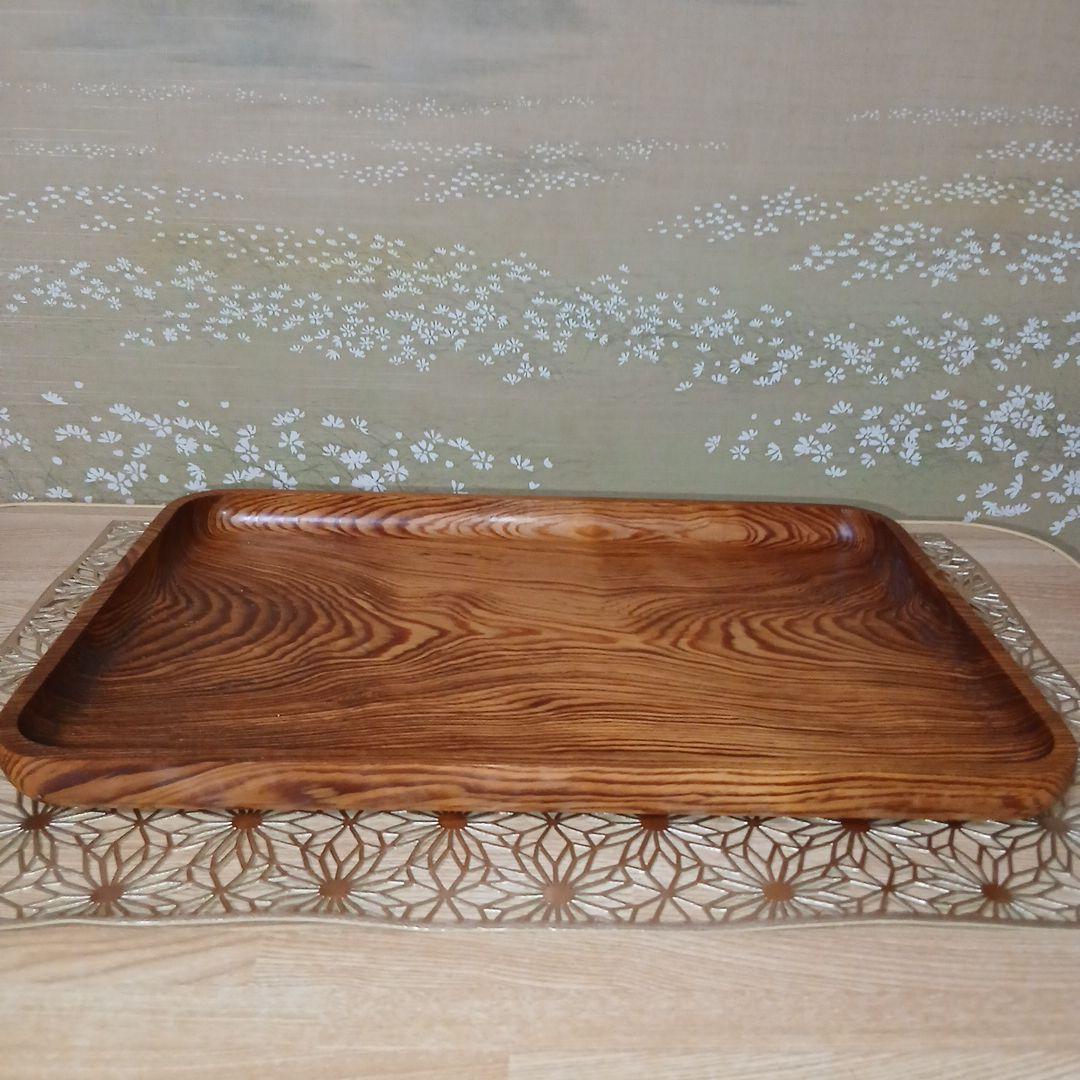 【新品/未使用保管品】肥松(国産天然木)　長盆