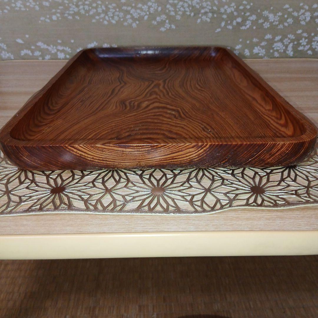 【新品/未使用保管品】肥松(国産天然木)　長盆