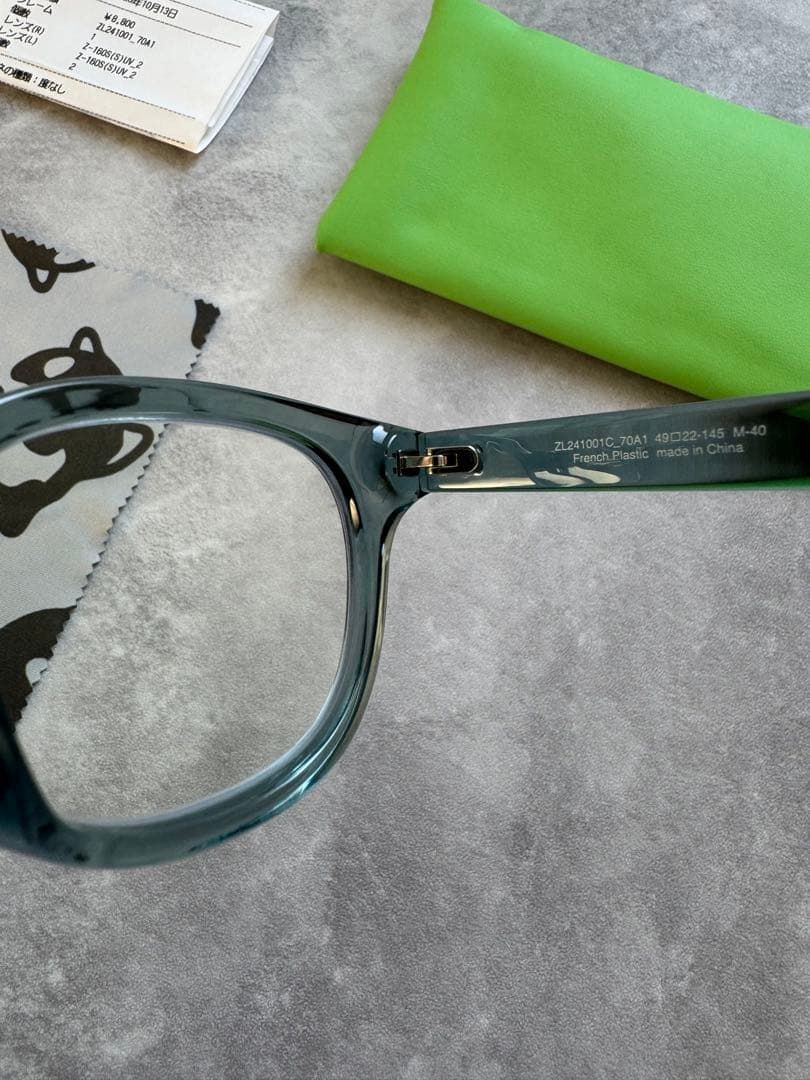 Zoff ウェリントン型伊達メガネUV紫外線100%カット