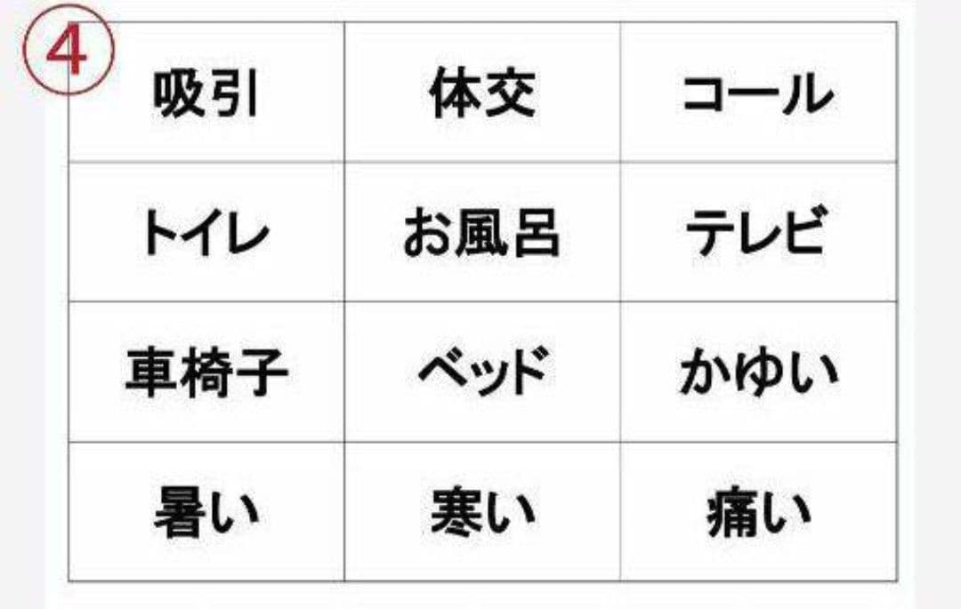 コミュニケーションボード／文字盤／透明文字盤