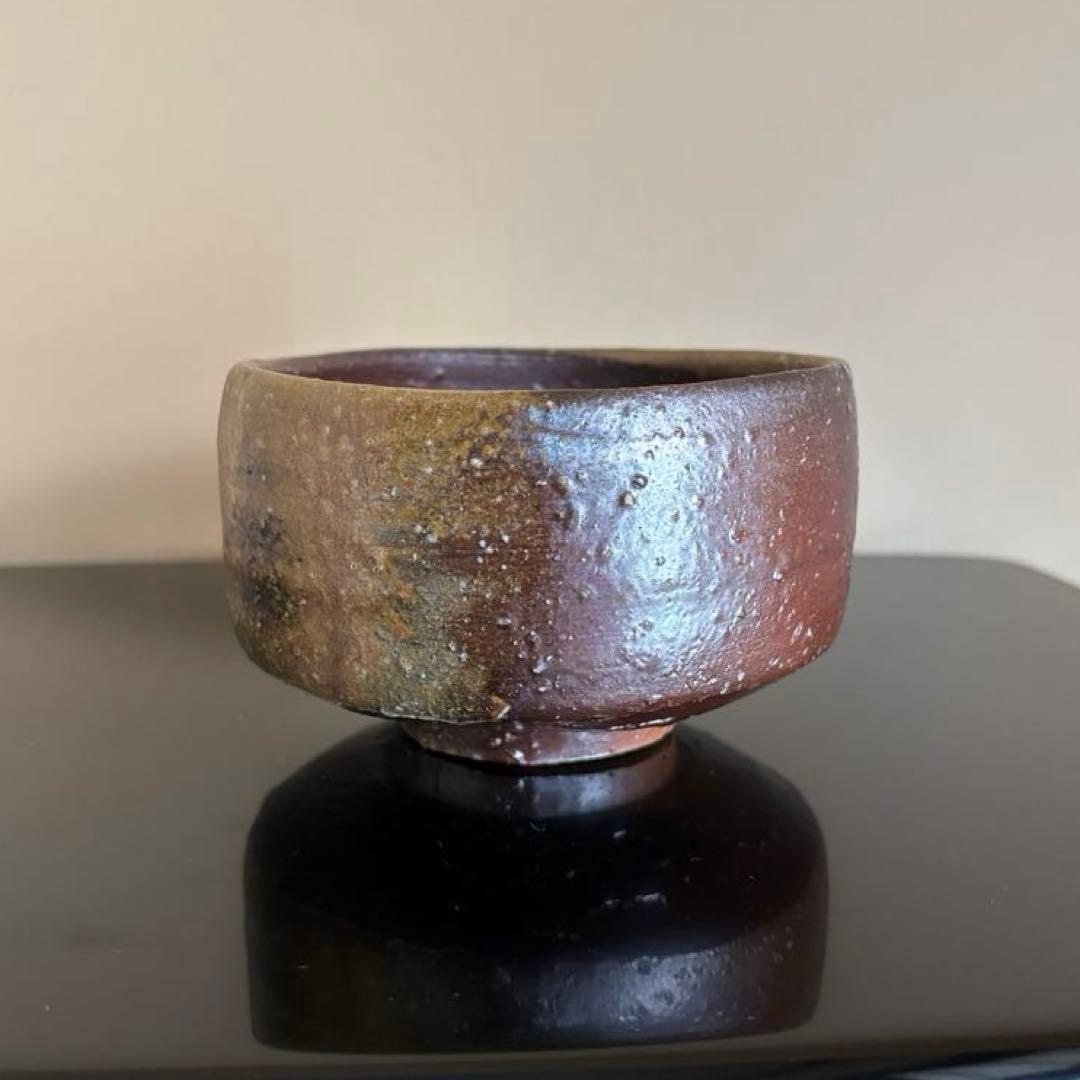 備前焼 山下譲治 茶碗 共箱・共布・栞付き
