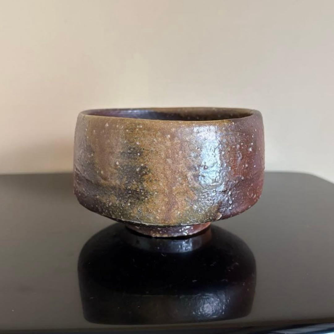 備前焼 山下譲治 茶碗 共箱・共布・栞付き