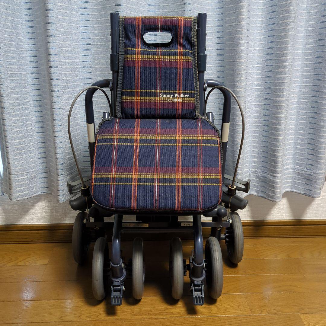 折りたたみ式 シルバーカー チェック柄