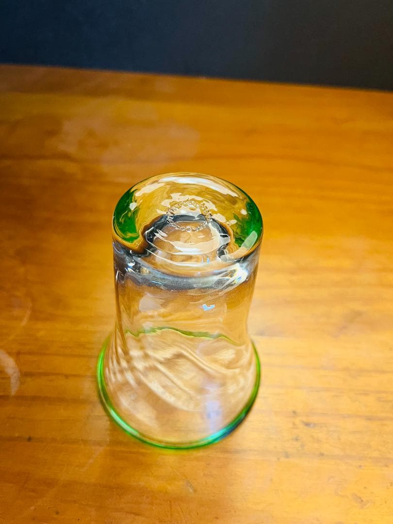 倉敷ガラス　 吹きガラス　小谷真三　グラス　ビールグラス　2客