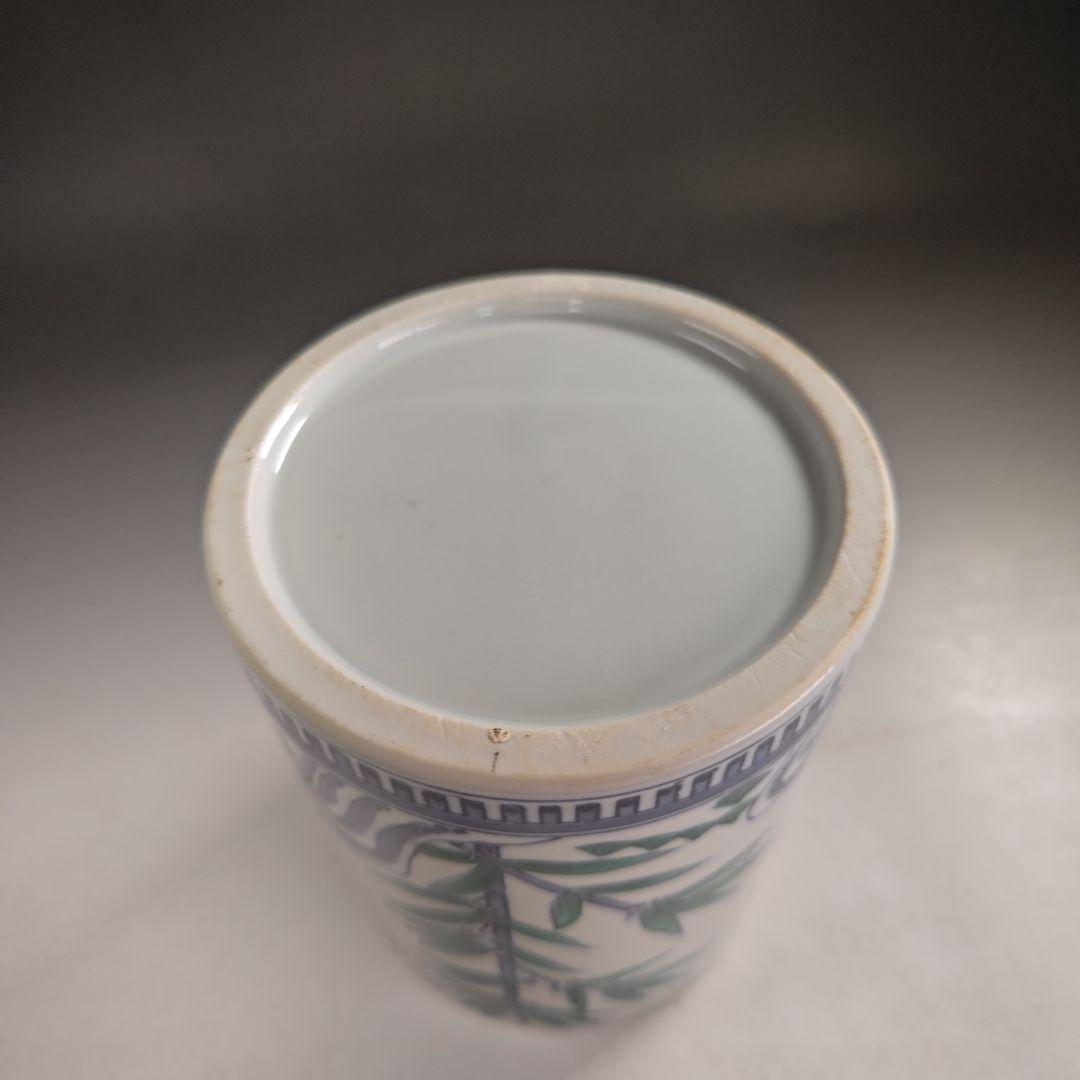 ウ203 水指『貴山造』『即中斎好写　竹文　水指　共箱』茶道具