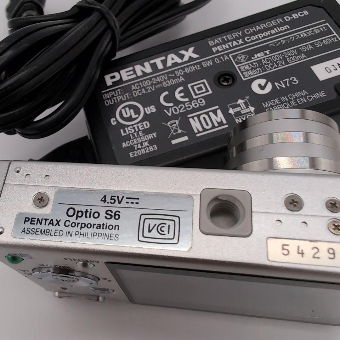 値下げPENTAXOptioS6 コンパクトデジタルカメラバッテリー充電器