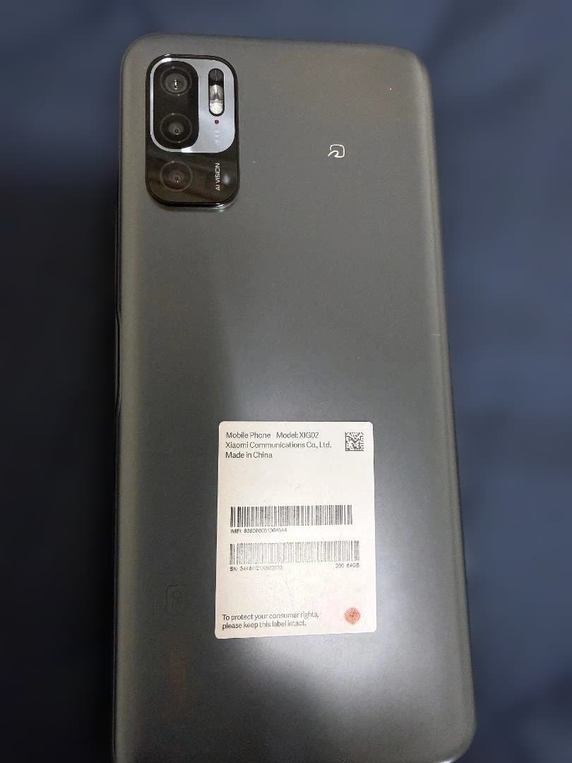 Xiaomi Redmi Note 10 JE 本体画面ガラス貼付 簡易ケース付