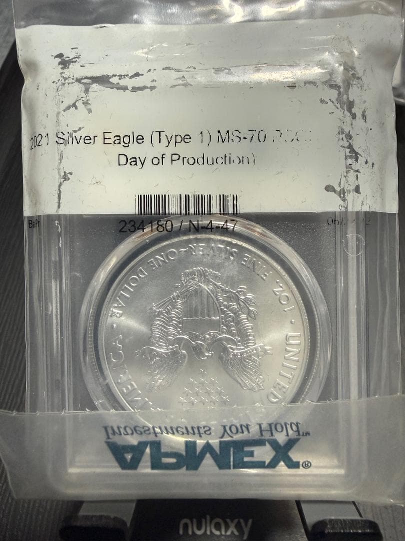 2021 シルバーイーグル Type1 PCGS MS70 最終生産日