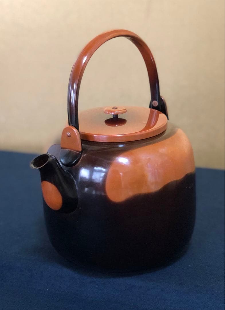 《R》茶道具 浄益形 腰黒 水注 薬缶 竹軒造 共箱　260306こ4