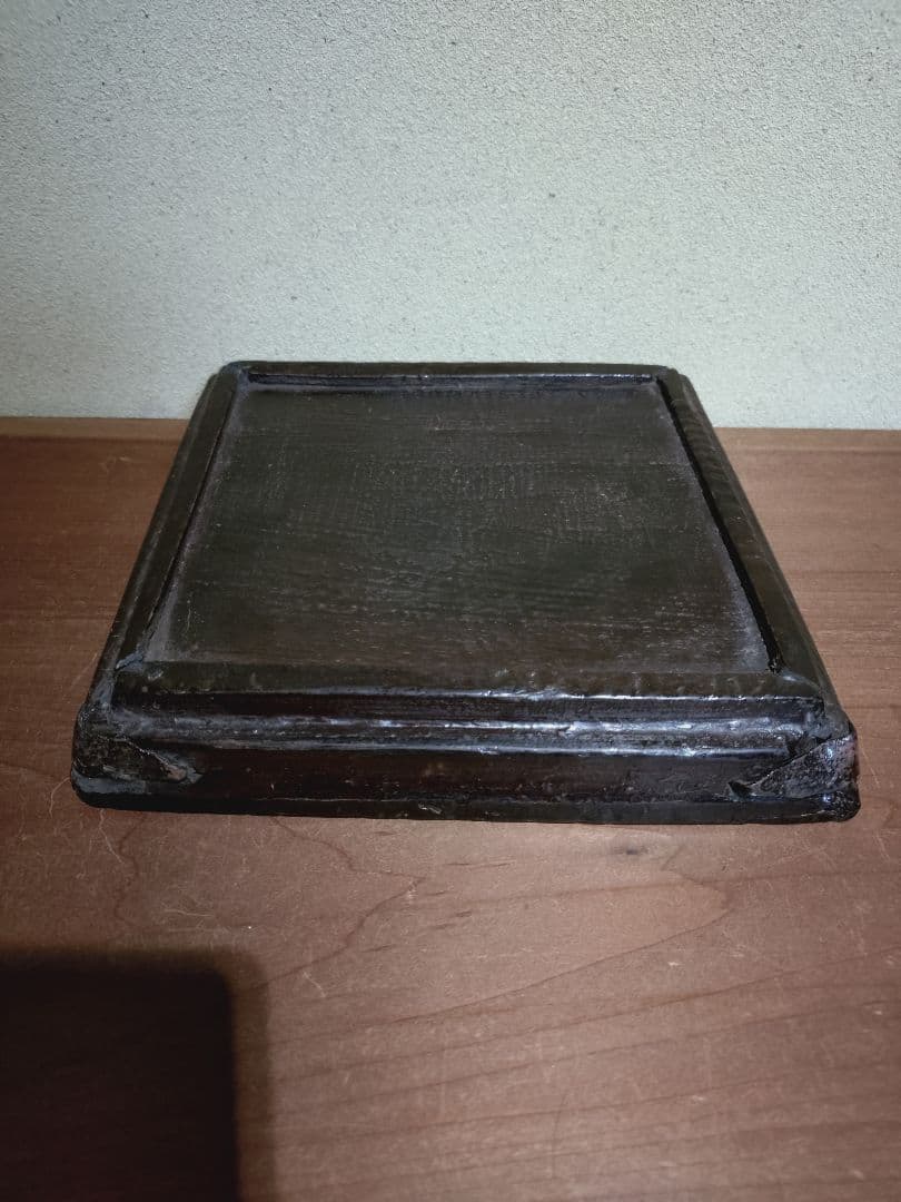 李朝 木地四方 煎茶盆 木地盆 茶道具