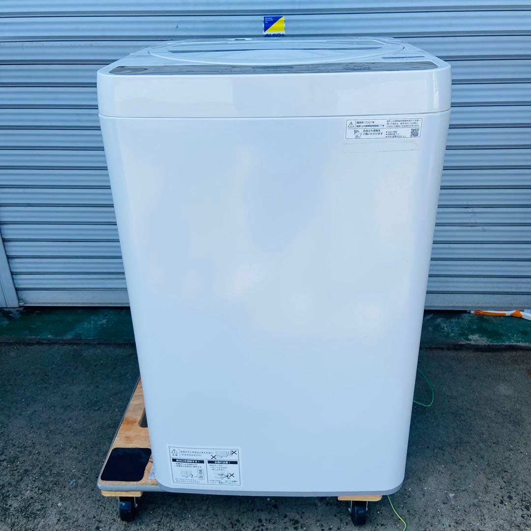 3h28.SHARP 全自動洗濯機 ES-GE6E-T 2021年製