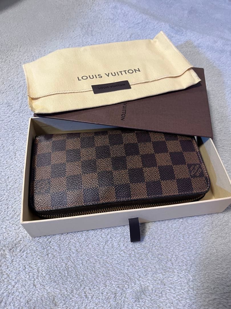 【正規品】LOUIS VUITTON ダミエ ラウンドファスナー 長財布