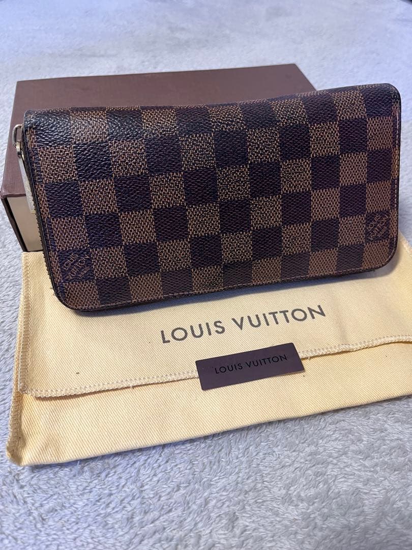 【正規品】LOUIS VUITTON ダミエ ラウンドファスナー 長財布