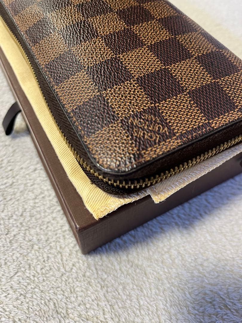 【正規品】LOUIS VUITTON ダミエ ラウンドファスナー 長財布