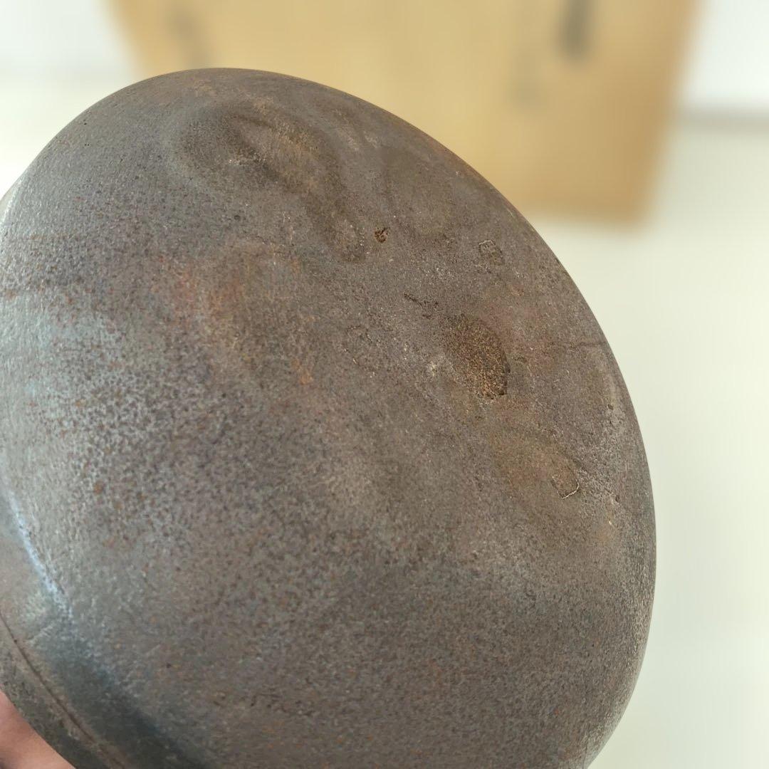 【茶道　茶釜】高橋敬典　平丸立口釜　はじき肌