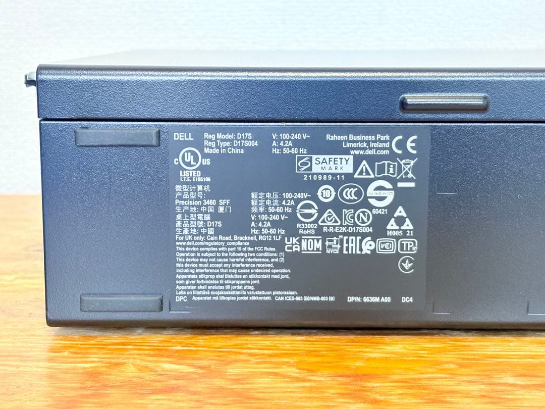 ベアーボン状態のDell Precision 3460/CPUなし・メモリなし