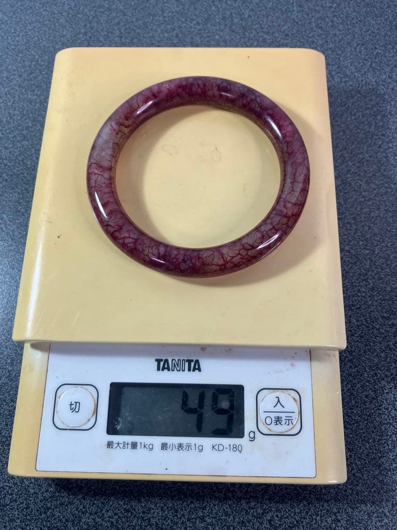 天然石バングルセット 緑石 赤石