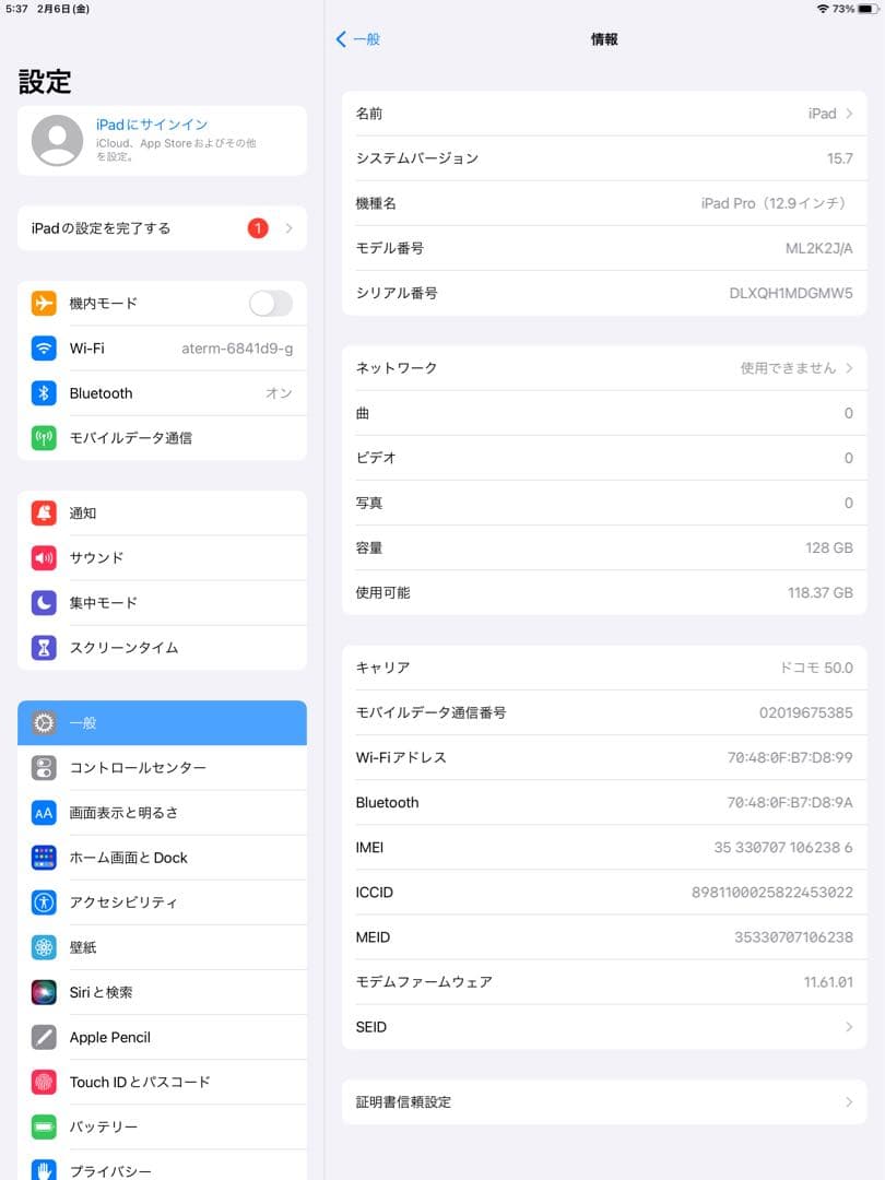 iPad Pro(第一世代/Wi-Fi+Cellular/ゴールド) 、その他