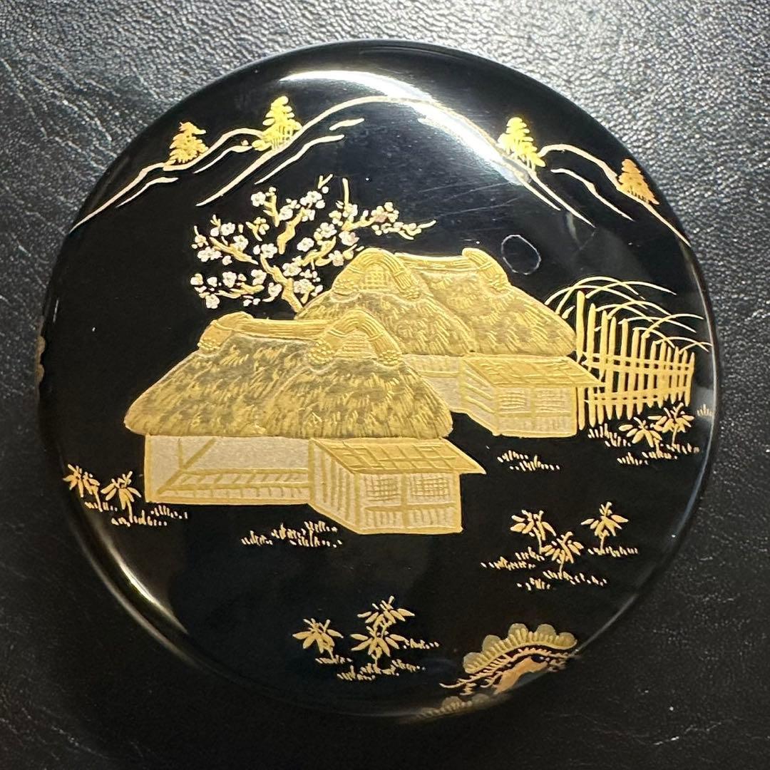★茶道具/漆塗工芸/蒔絵！田舎家 大棗！『宗祥』作！共箱！★