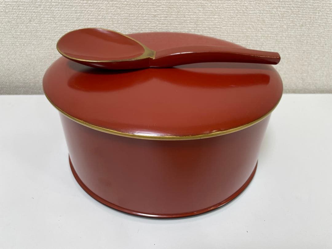 【現状品】漆器 輪島塗 朱色 膳 台 お櫃 湯桶 蓋付き椀 茶器セット まとめ