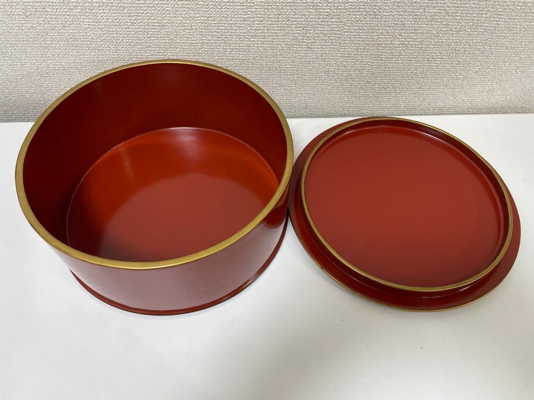 【現状品】漆器 輪島塗 朱色 膳 台 お櫃 湯桶 蓋付き椀 茶器セット まとめ