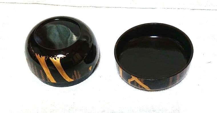 和風デザインの木製棗A492