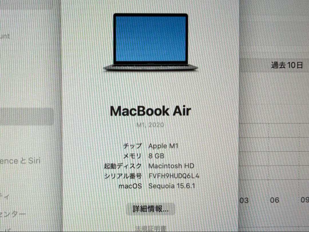 MacBook Air 2020 M1チップ搭載