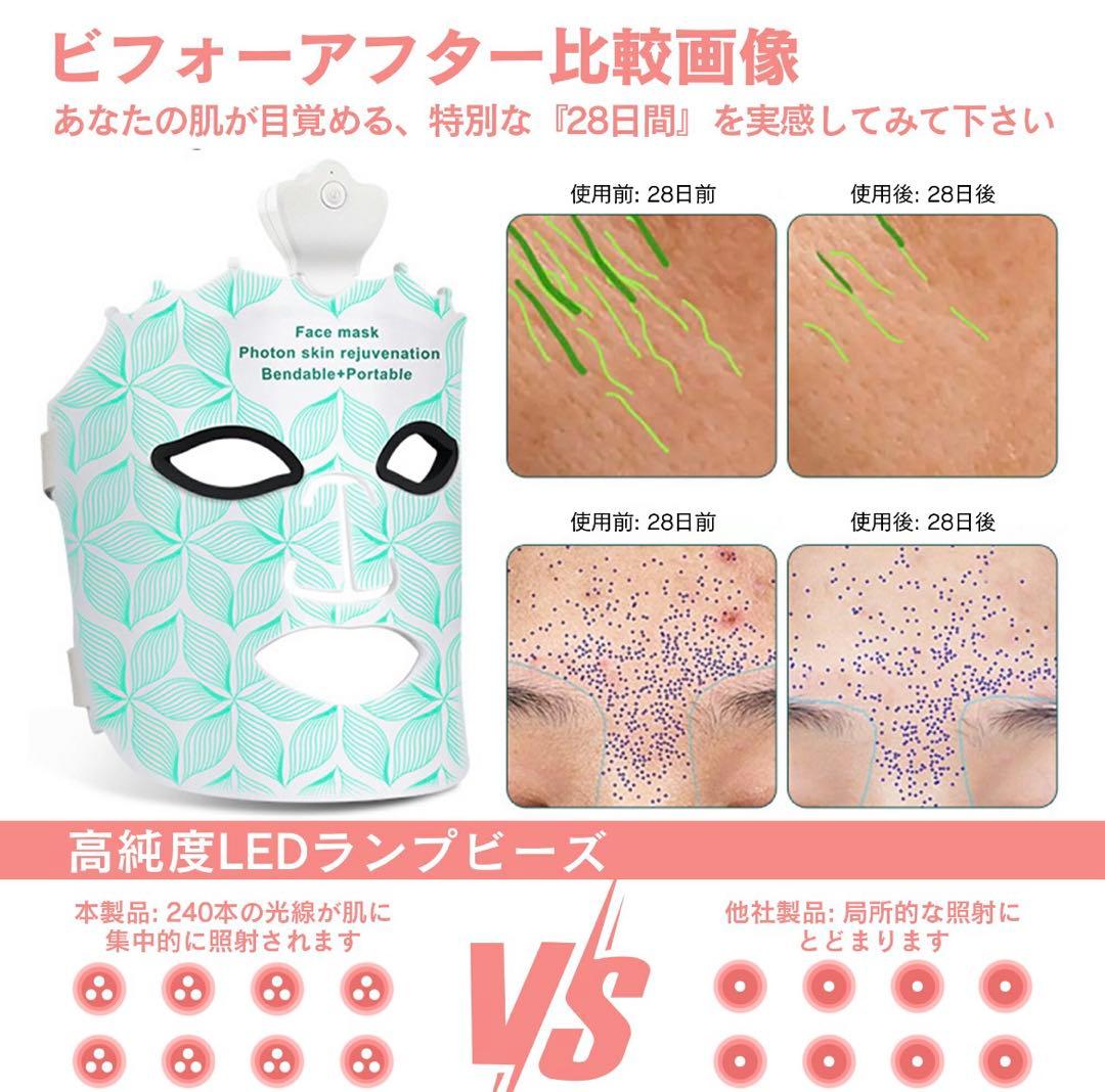 LED美顔器 カレントボディ風 光エステ 7色マスク