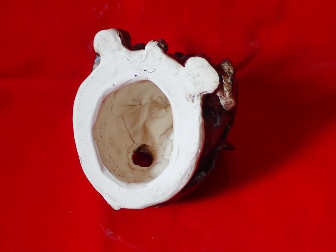 信楽狸　置物　ハンドメイド　スター狸　陶芸　オリジナル　イイね割①