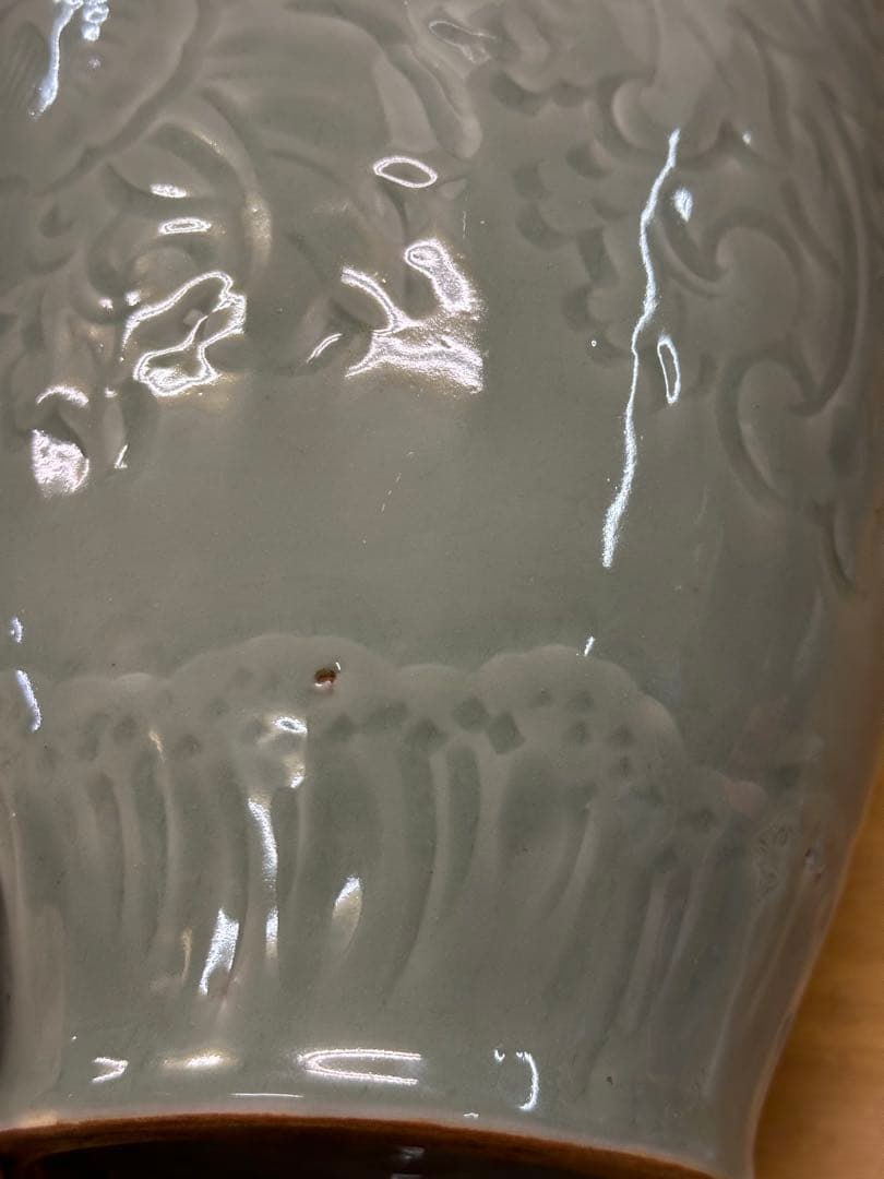 龍泉窯花瓶 青磁 花器 置物 古美術