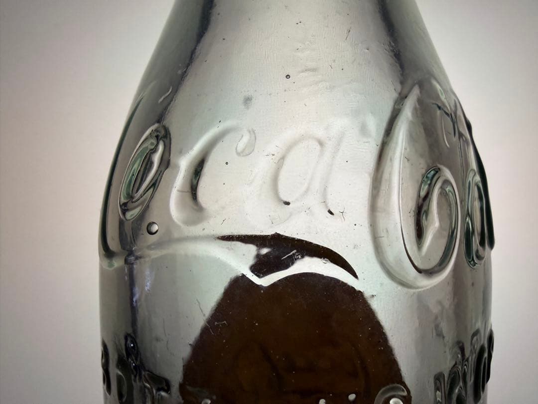 D11 秘蔵品　1900-10年代 コカコーラ ボトル ラベル付　瓶