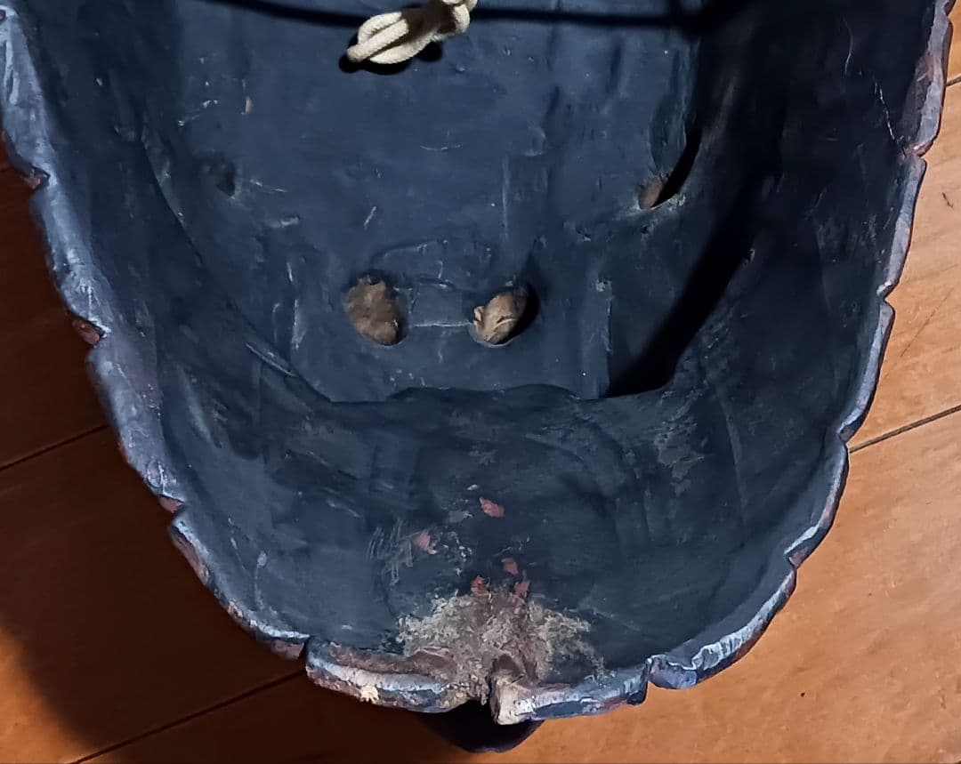 チベット仏教 ネパール 木製シンハの面 家の守り神 神聖なオブジェ 全長37cm